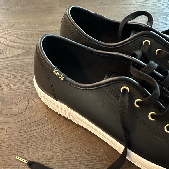 Keds Black Triple Kick AMP Leather Platform Sneaker Size 8 - Picture 3 of 5